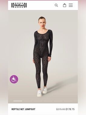 Wolford Reptile Net Jumpsuit size XS
